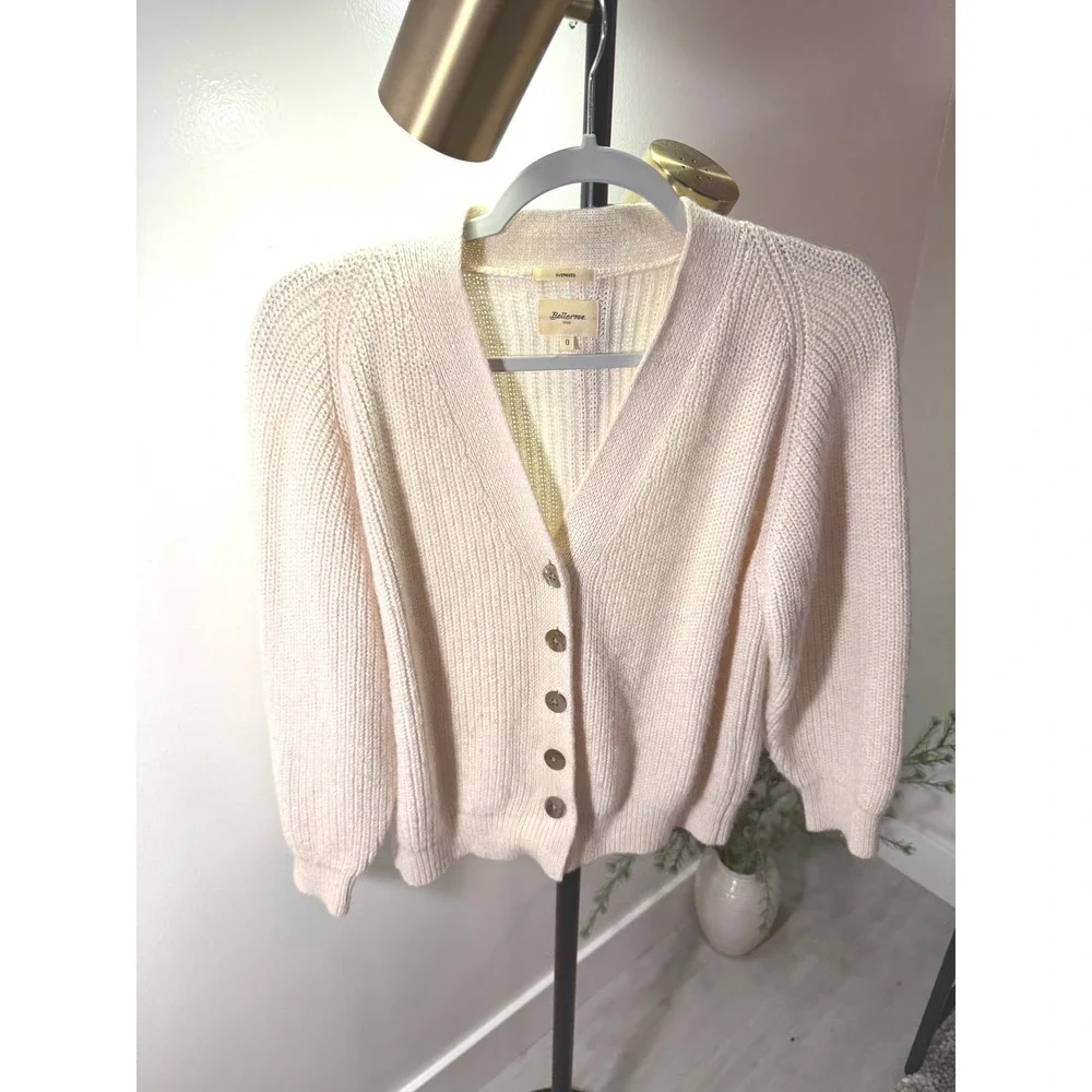 Bellerose Dosany‎ Cardigan loose boxy fit trending luxe Ribbed Knit 0 SM nwot